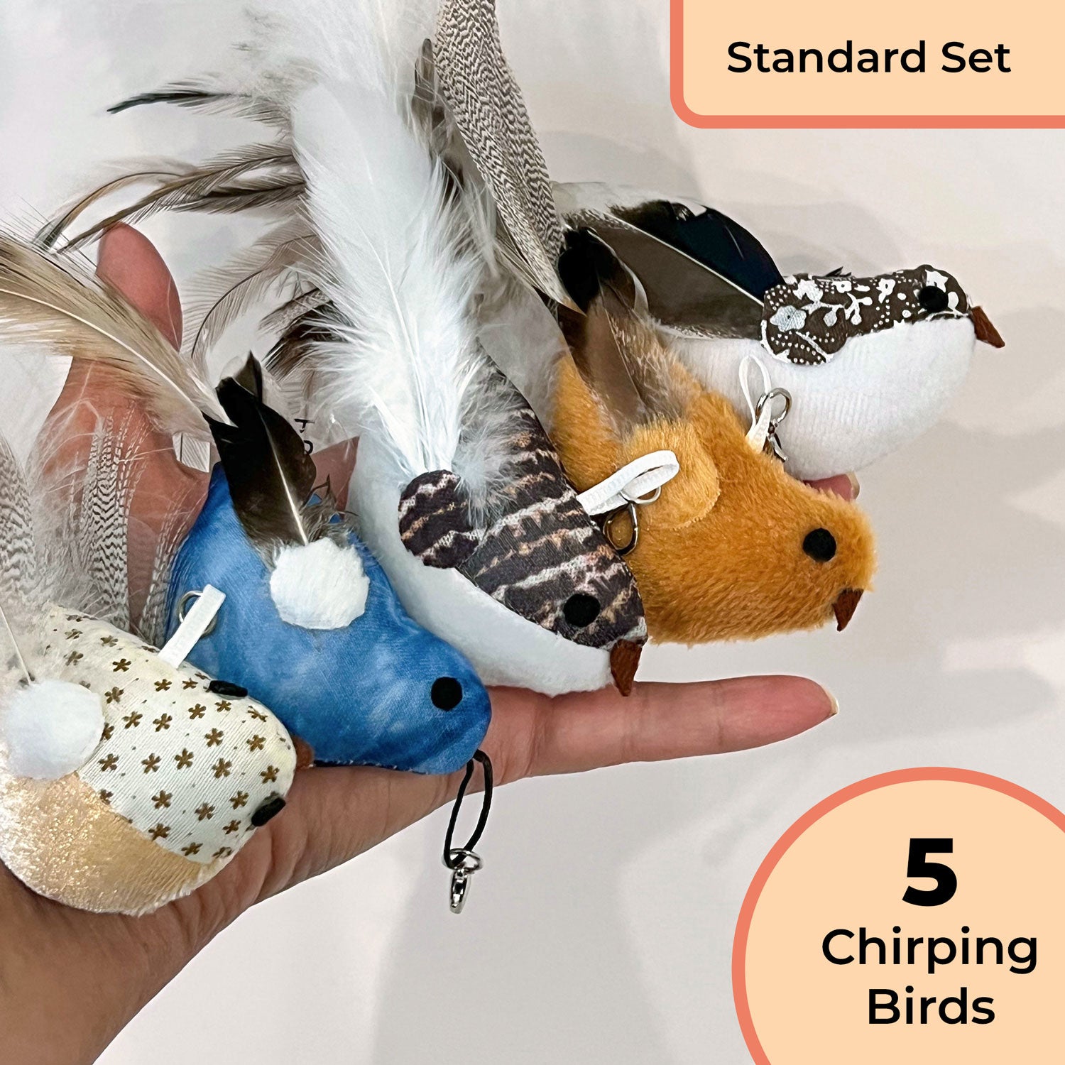 Interactive Bird Simulation Cat Toy Set (Chirping Edition)