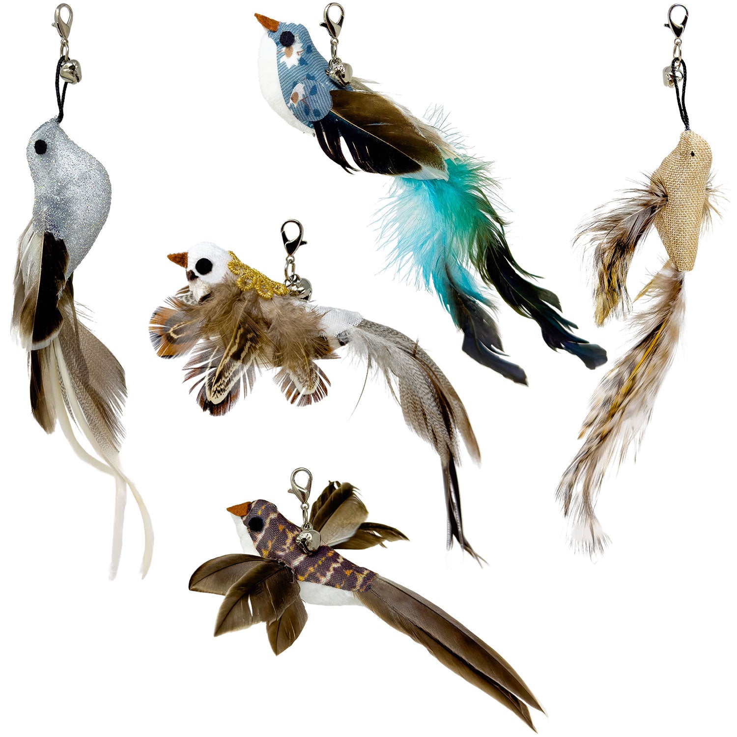 5 Replacement Birds (Interactive Bird Simulation Cat Toy)