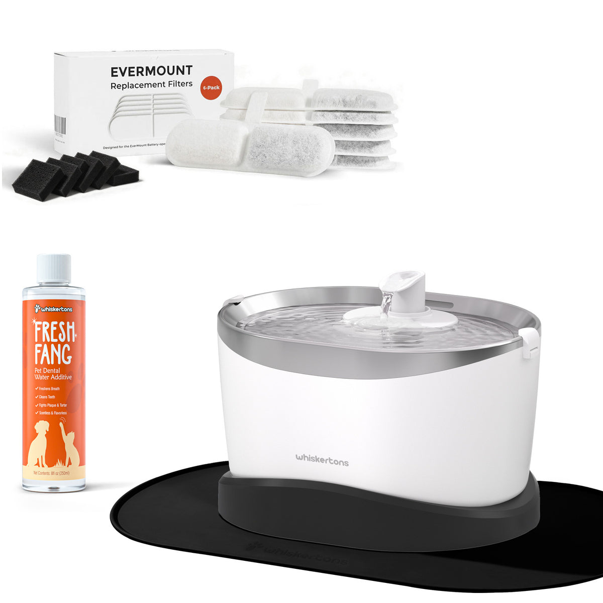 EverMount Battery-Operated Pet Water Fountain (Essential Bundle)