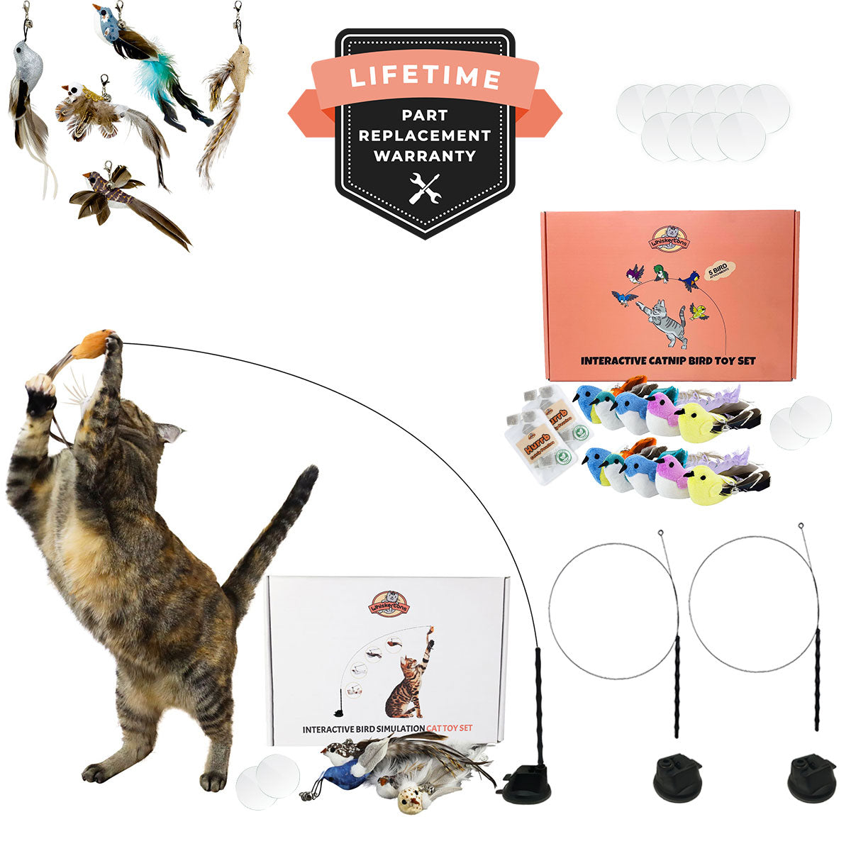 Interactive Bird Simulation Cat Toy Furr-ever Bundle