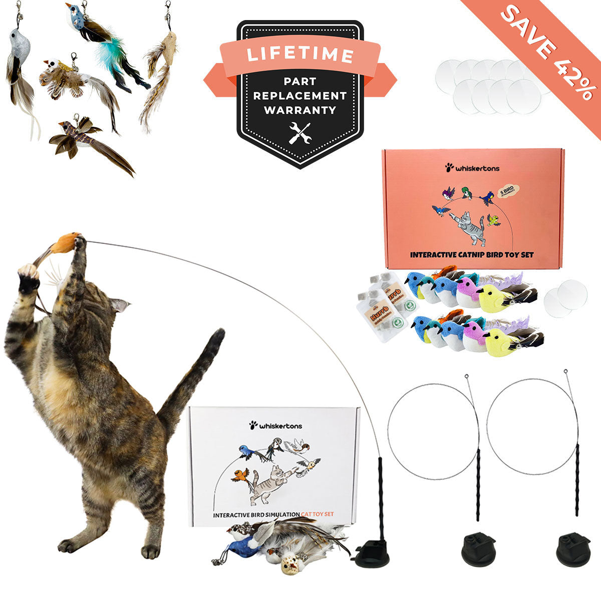 Interactive Bird Simulation Cat Toy Furr-ever Bundle