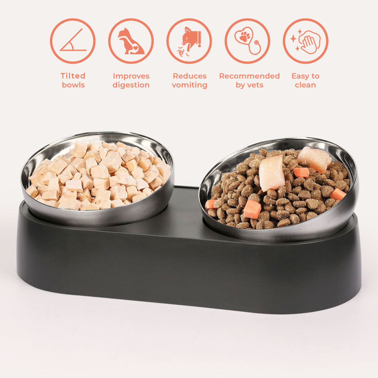 Stainless Steel Elevated Pet Bowl